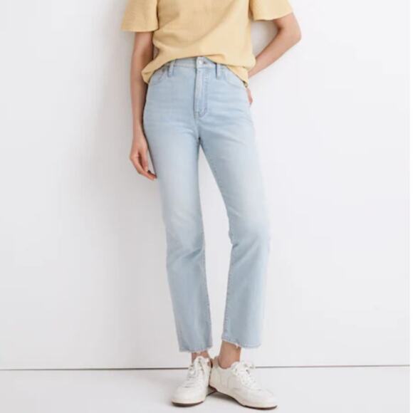 Madewell Slim Demi Boot Jeans Cropped High Rise Light Bellmeade Wash 27 - Picture 1 of 10